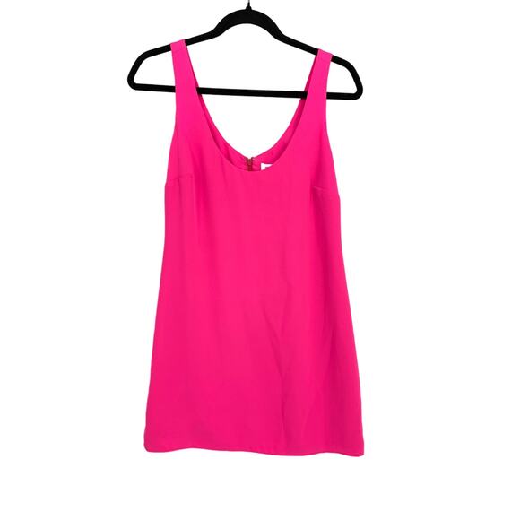 Amanda Uprichard Selia Mini Dress Womens Sz P/XS Hot Pink Lacquer Party Cocktail - Picture 1 of 5